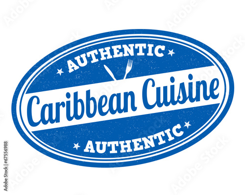 Caribbean cuisine stamp