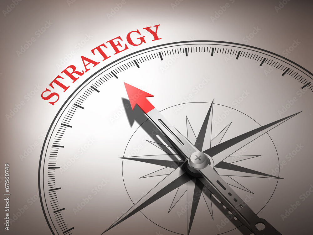 abstract compass with needle pointing the word strategy abstract compass with needle pointing the word strategy