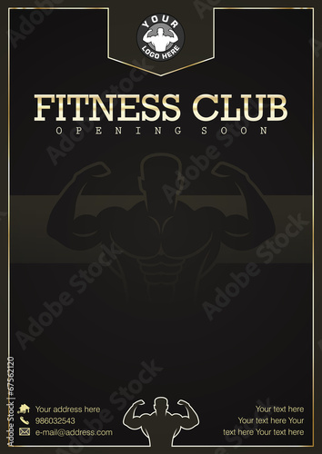 Gym, Fitness club editable vector event poster design