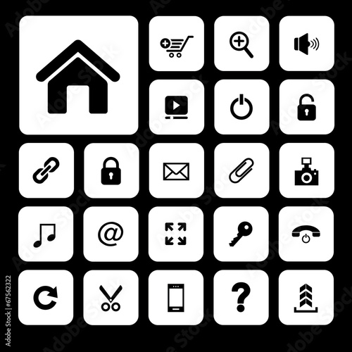 technology vector icon set