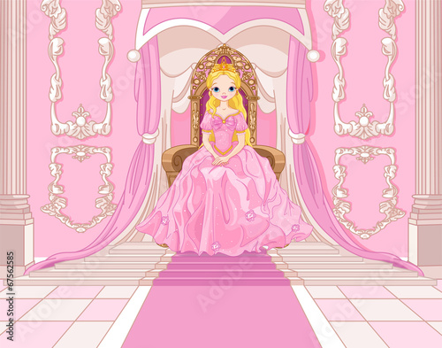 Fototapeta Princess on the throne