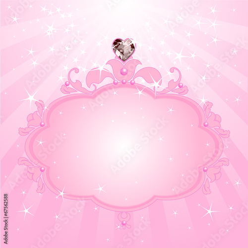 Dekoracja na wymiar  princess-pink-frame