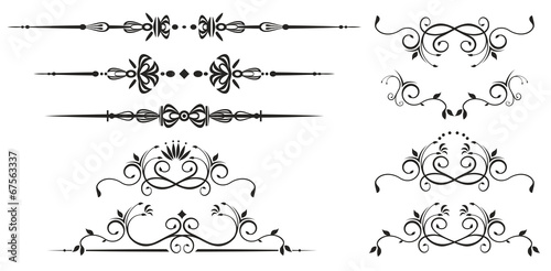 Decorative swirl elements