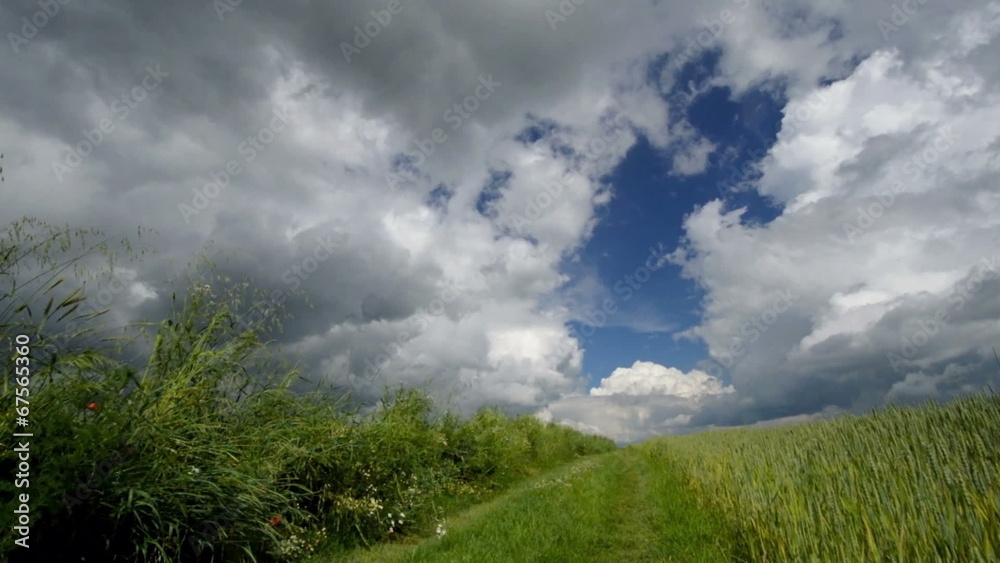 Time lapse country road and scenic clouds. Time lapse country road and scenic clouds.