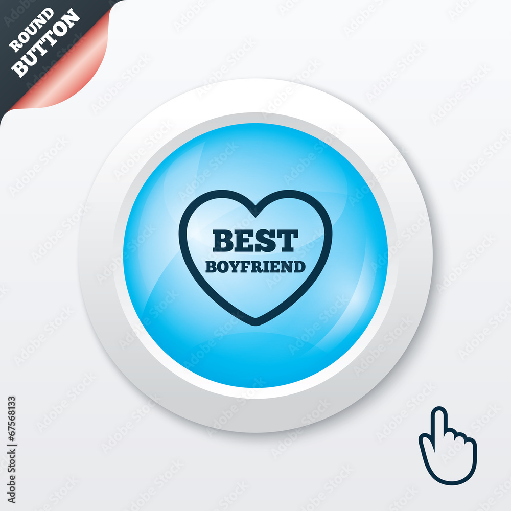 Best boyfriend sign icon. Heart love symbol. Best boyfriend sign icon. Heart love symbol.