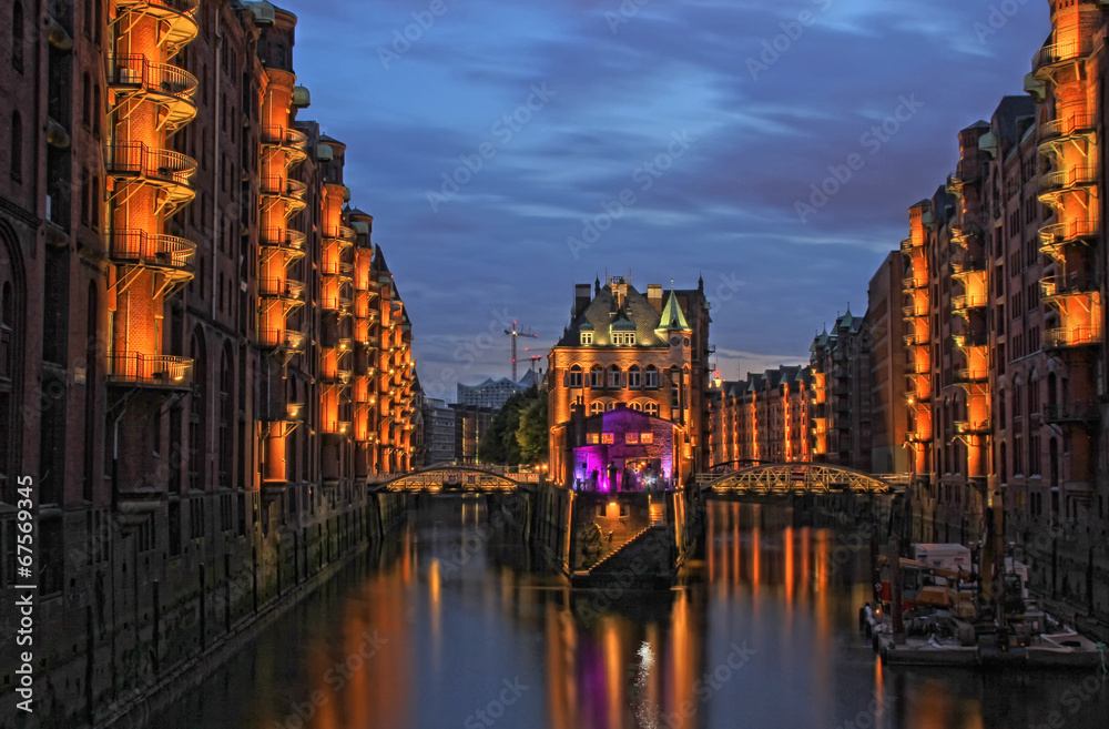 Naklejka premium Hamburg Speicherstadt