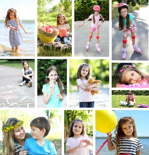 Collage of photo with child...