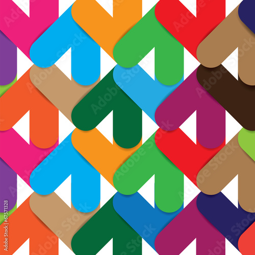 Multicolored arrow abstract design