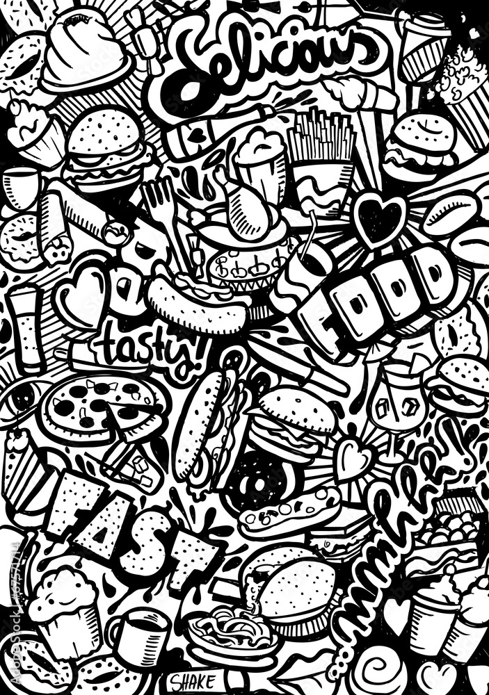Fast Food Doodle