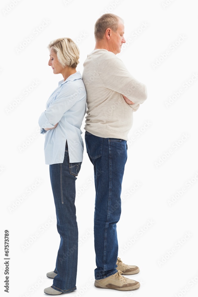 Unhappy couple not speaking to each other Unhappy couple not speaking to each other