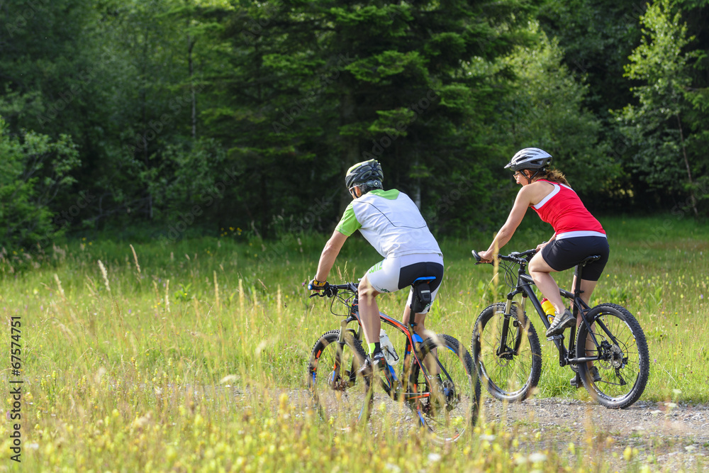 Obraz premium Zwei Mountainbiker