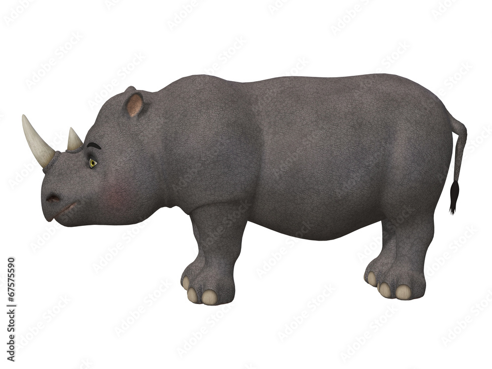 cartoon 3d rhino