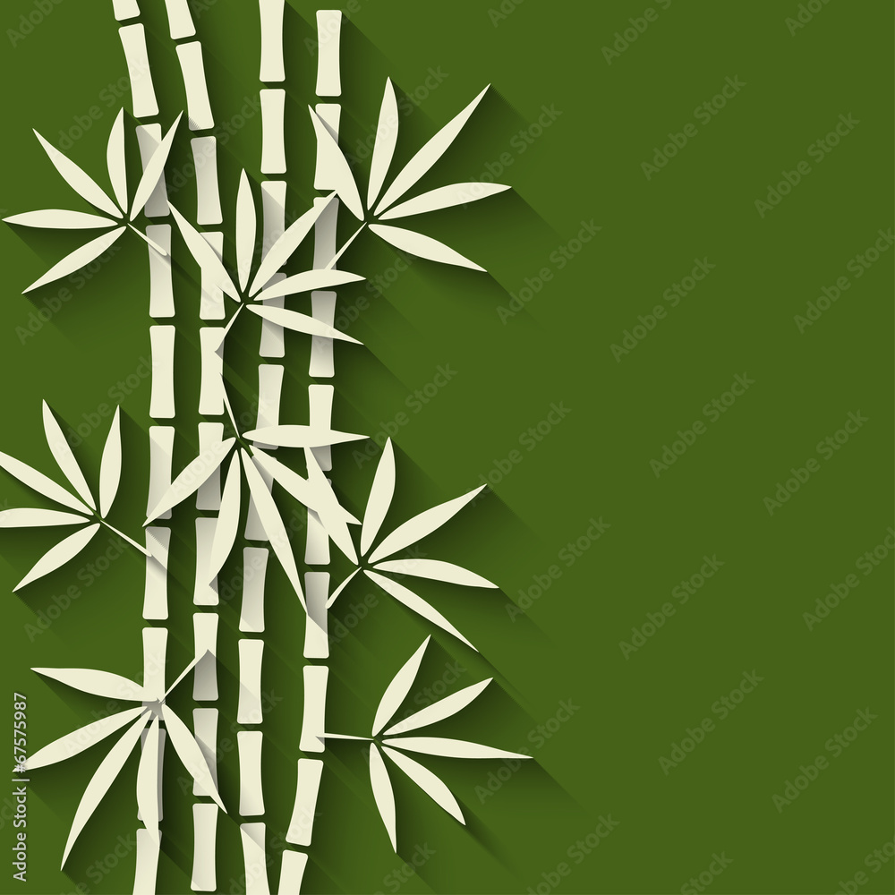 Naklejka premium bamboo green background