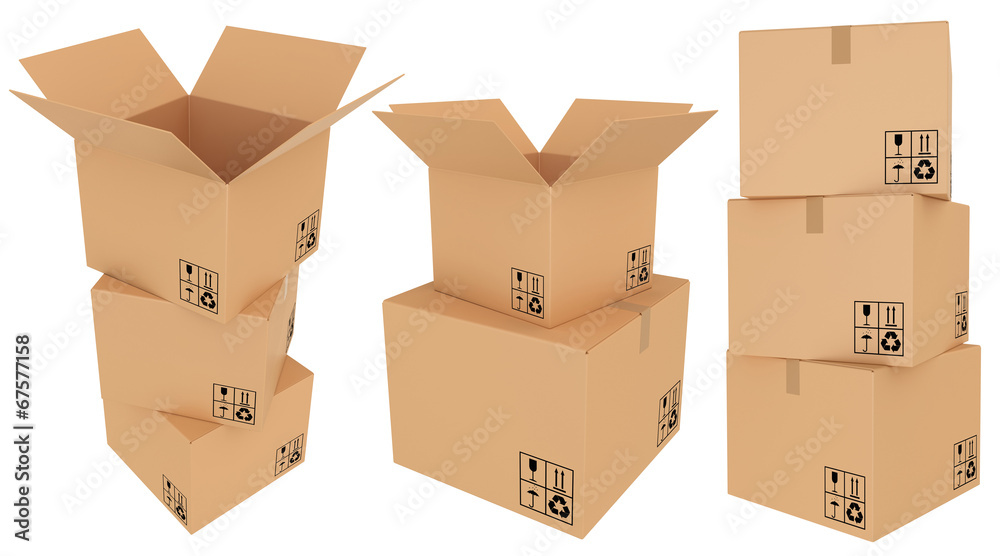 Fototapeta premium set carboard box