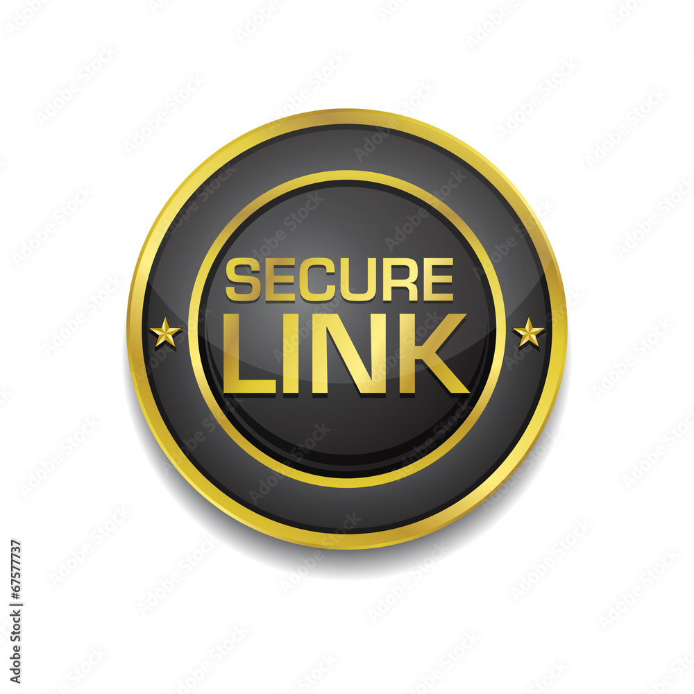 Secure Link Glossy Shiny Circular Vector Button Secure Link Glossy Shiny Circular Vector Button
