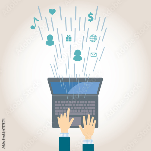 man at the home computers network