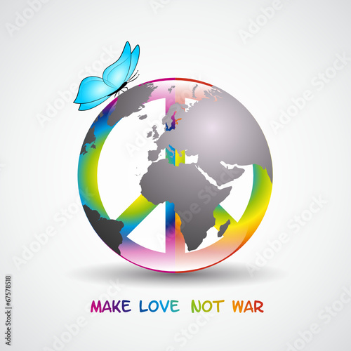 symbol peace kunterbunt erde