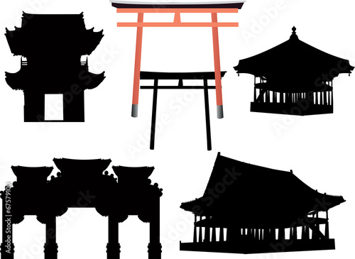black isolated pavilion collection