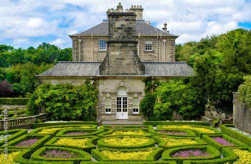 Formal garden at Pollok house in Pollok Country Park, Glasgow, S
