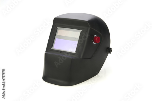 Welder mask on white background
