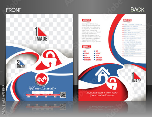 Home Security Center Front & Back Flyer Template