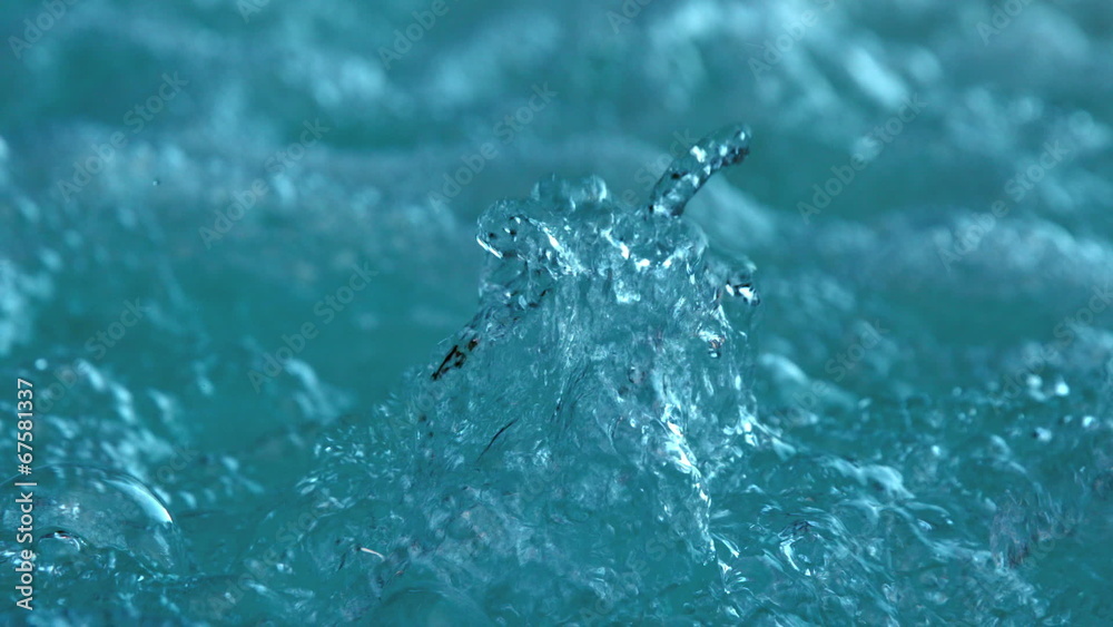 Bubbles in blue hot tub