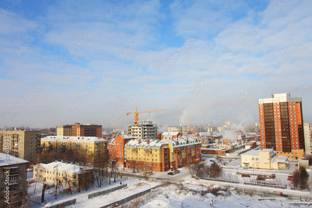 Fototapeta premium Winter city sight