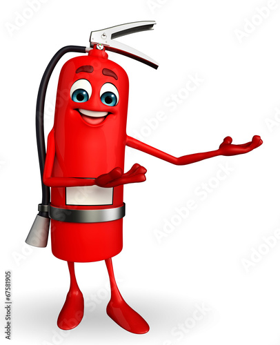 Fire Extinguisher character is presenting