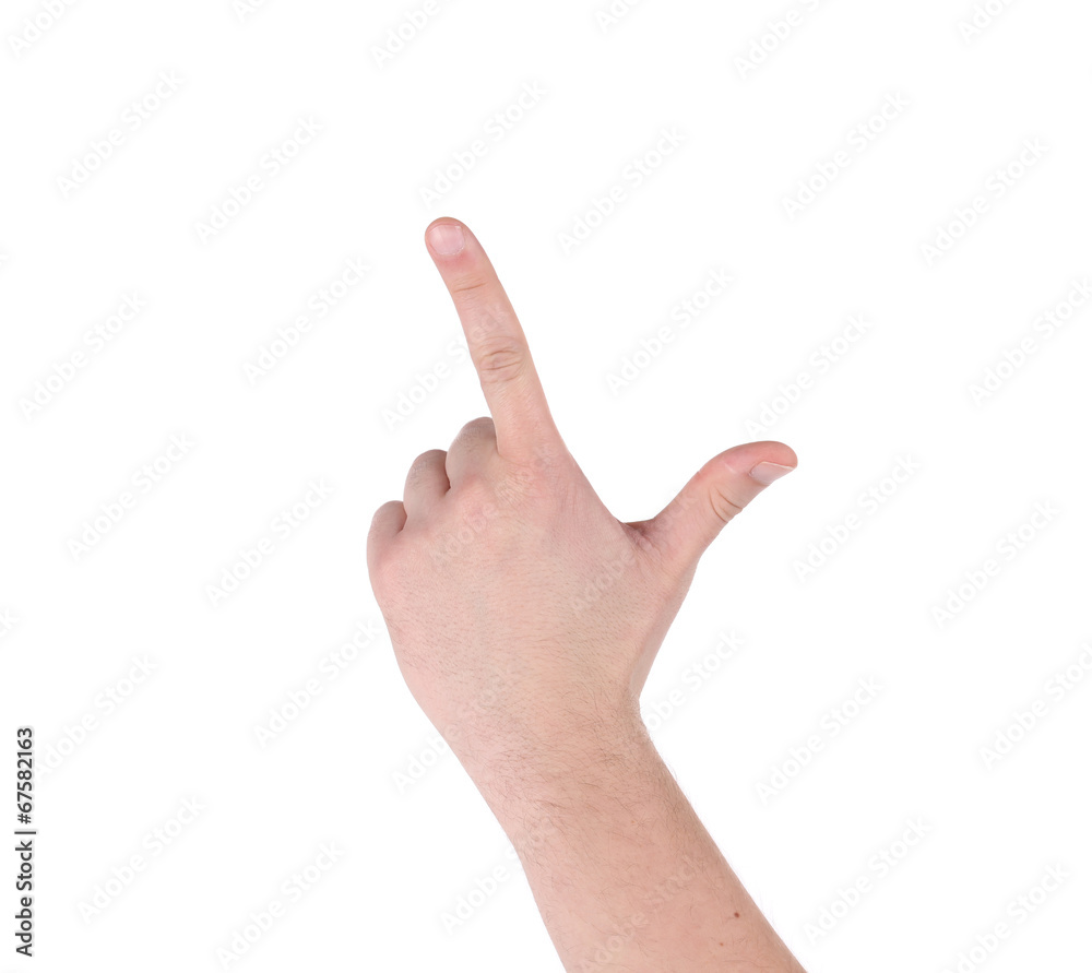 Hand as a gun. Hand as a gun.