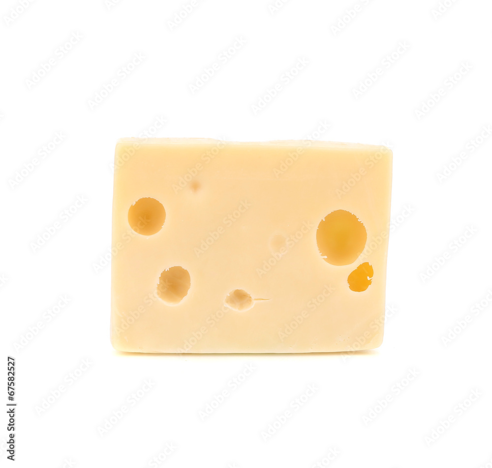 Close up of cheese slice.