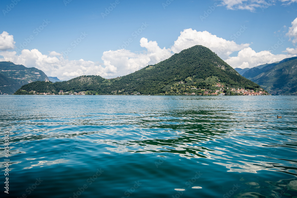 Mount Isola Island, Iseo lake, Brescia, Lombardy, italy