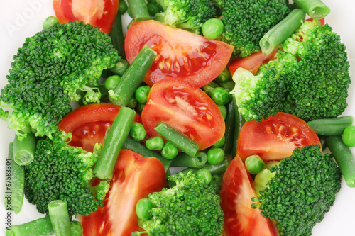 Close up of broccoli salad.