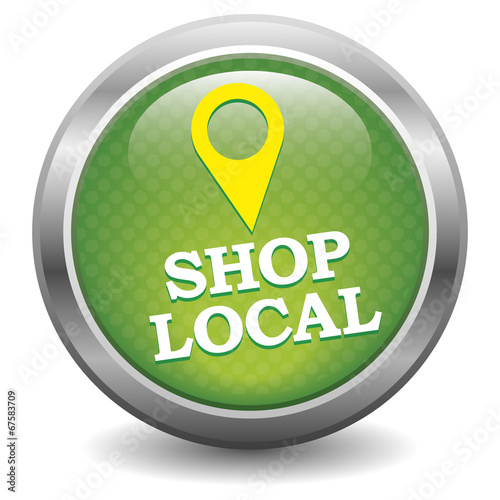 Shop local. Button