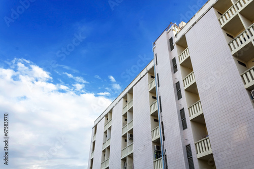 Modern apartment building.