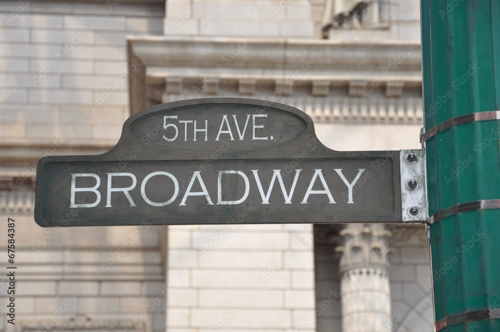 Naklejka premium Broadway sign