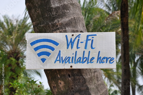 Photography Wi-fi available here sign