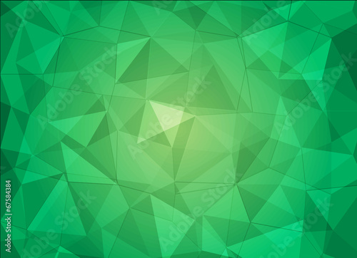 green abstract polygon background