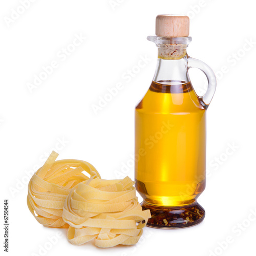 Olive oil and spaghetti