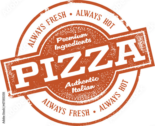 Vintage Pizzeria Pizza Menu Stamp
