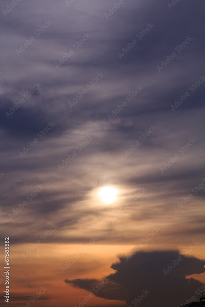 Naklejka premium niebo z chmurami