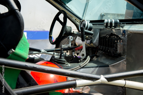 inside the race car