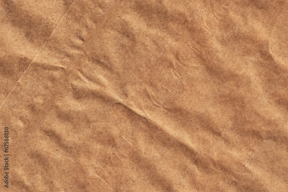 Brown Recycle Kraft Paper Bag Crumpled Grunge Texture - Detail Brown Recycle Kraft Paper Bag Crumpled Grunge Texture - Detail