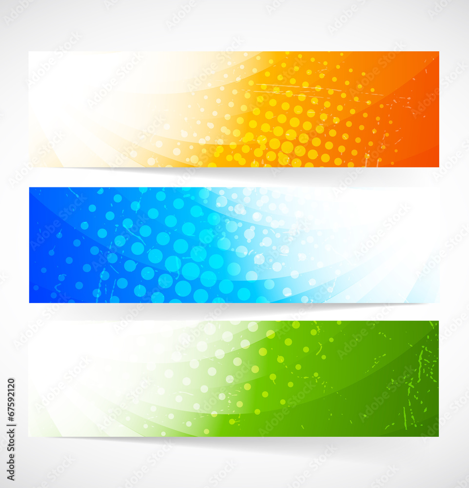 Set of banners