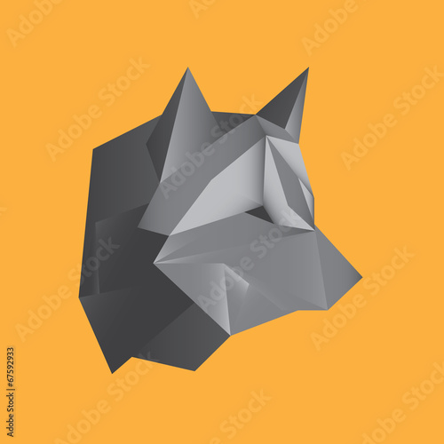 Polygon Wolf Vector