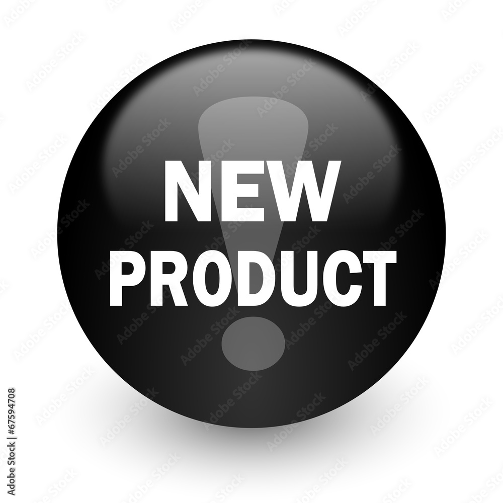 new product black glossy internet icon new product black glossy internet icon