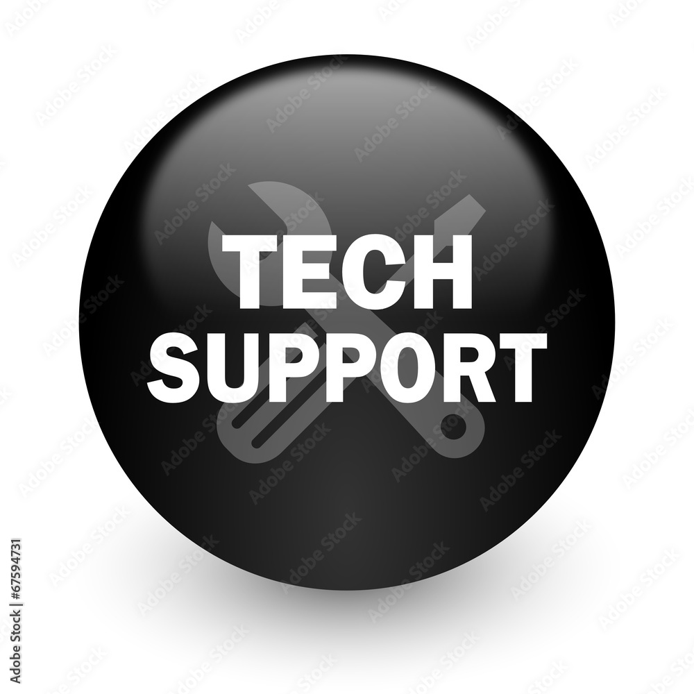 technical support black glossy internet icon technical support black glossy internet icon