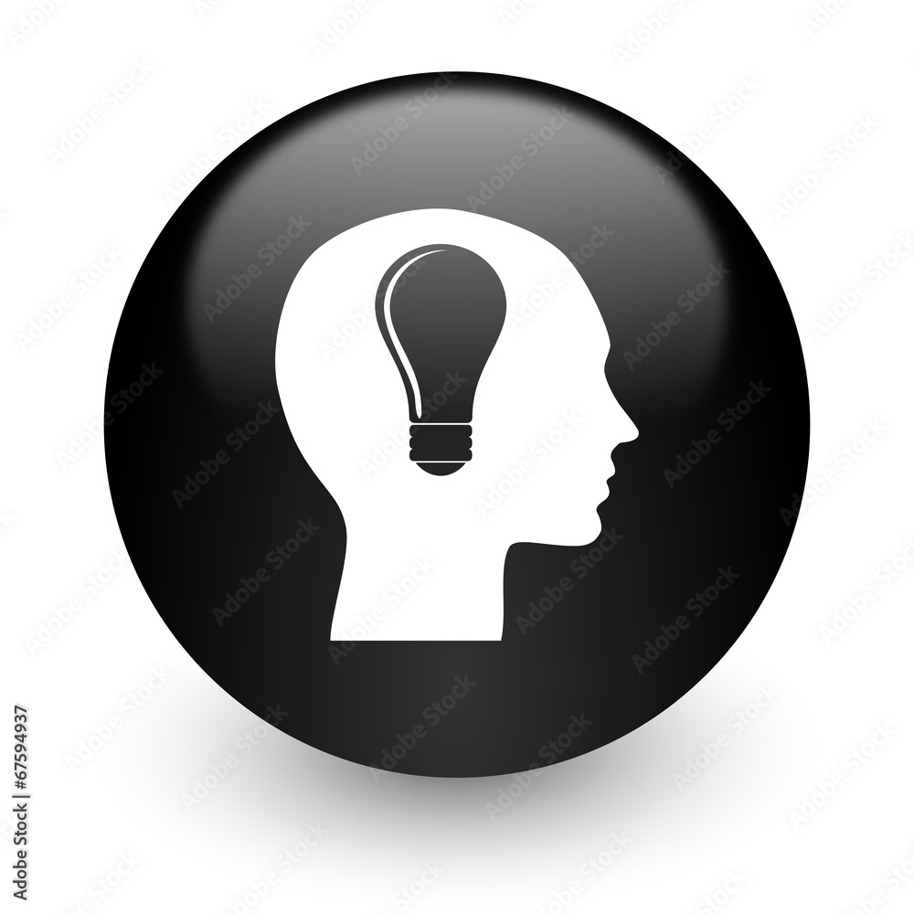 head black glossy internet icon head black glossy internet icon