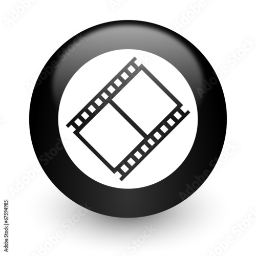 film black glossy internet icon