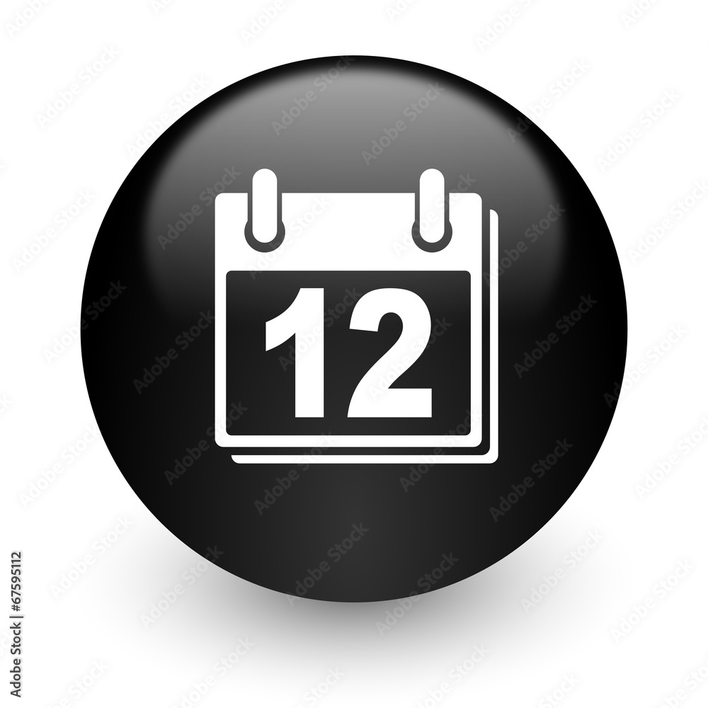 calendar black glossy internet icon calendar black glossy internet icon