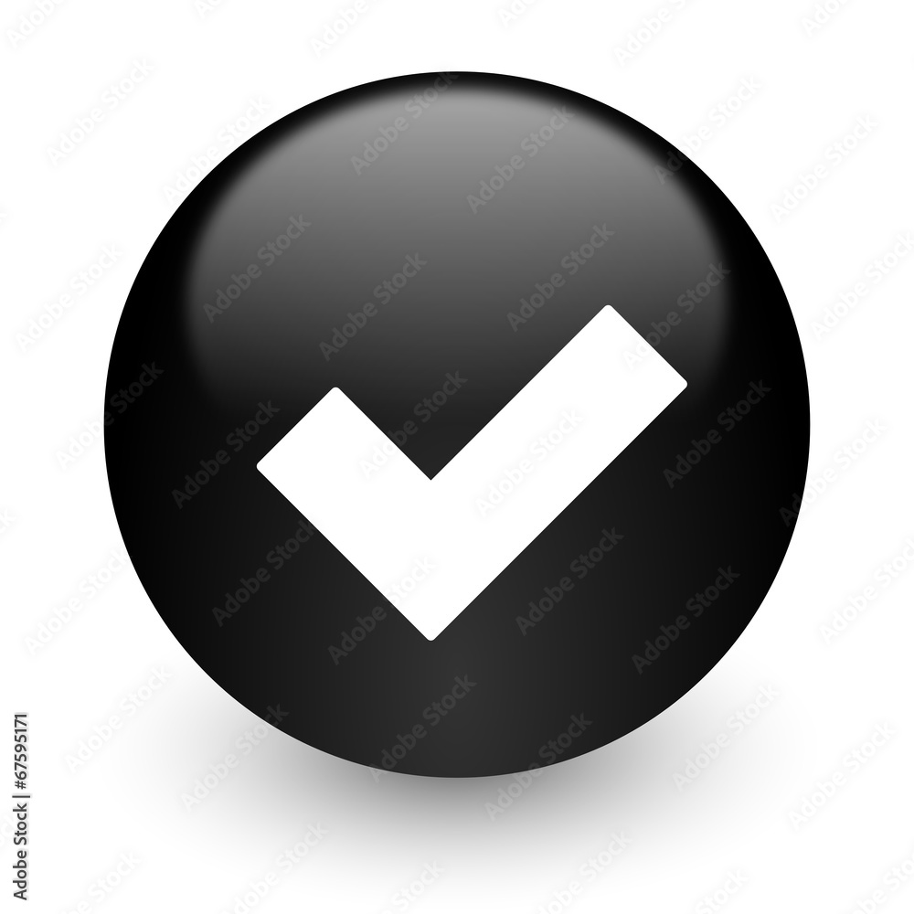 accept black glossy internet icon accept black glossy internet icon